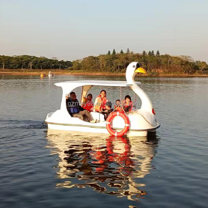 Barco de Pedal de cisne, parque turístico, <span class=keywords><strong>lago</strong></span>, barco de agua para adultos, equipo de juego de agua, Pedal de barco de cisne de fibra de vidrio para 4 personas para <span class=keywords><strong>lago</strong></span> marino - Product Image 2