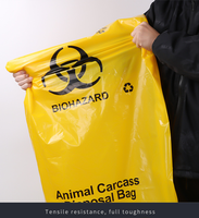 Grand sac de carcasse d'animal à cordon épaissi sac de déchets d'élimination inoffensif sacs de carcasse de volaille morte biodégradables étanches