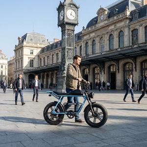 Bicicleta Eléctrica Estilo Vintage con Frenos Hidráulicos, Bicicleta Eléctrica Urbana para Desplazamientos Diarios - Product Image 3