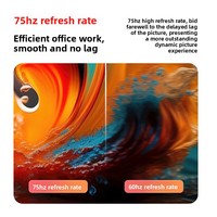 Für Lenovo U2403HA-V 24-Zoll für HDMI Wand halterung Monitor Fire Phoenix Dreiseitiger Mikro rahmen HDR Neues ASV-Panel für Desktop 75Hz