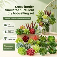 200+ Simulatie Vetplant Combinatie Hot Sale PVC Binnen DIY Creatieve Bloemarrangement Accessoires Groene Plantenwand 10-30cm