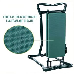 Sunsbuild Ergonomic Folding Garden Kneeler and Seat Cushion Pad Bench <b>Stool</b> <b>with</b> Tool Pouches for Knee & <b>Back</b> Protection - Product Image 5