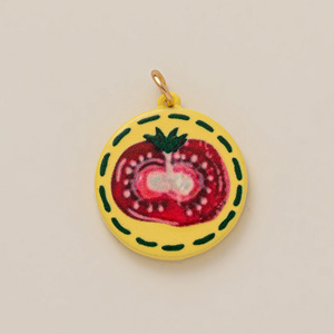 Charmes en émail personnalisés, art de jardin peint à la main, miniature durable, design de fleurs en forme de cœur - Product Image 6