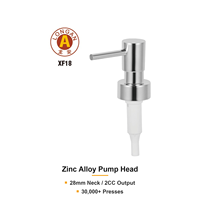 Pompe à lotion en alliage de zinc 28 mm, distributeur de savon liquide 2CC, pompe à mousse pour bouteille de shampoing, logo personnalisé OEM, salle de bain d'hôtel