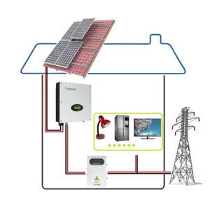 Sistem penyimpanan baterai panel surya, harga 10KW 15kW 20kW 30kW sistem penyimpanan energi hibrida fotovoltaik