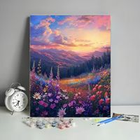 Peinture à l'huile moderne DIY peinte à la main, style floral décoratif, sujets floraux