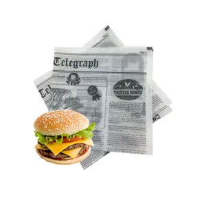 Fulton gıda sınıfı özellikler Newsprint yağlı Hamburger kağıdı sarmak için yaprak kağıt 45 gsm