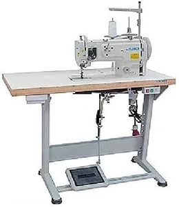 Jukis DNU-1541S Industrial Flat-Bed Lockstitch <b>Sewing</b> Machine Single Needle Metal Construction Motor Core <b>for</b> Heavy <b>Materials</b> - Product Image 1