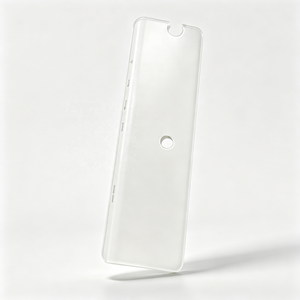 Cubierta de Panel Frontal de Plástico ABS Blanco Personalizada OEM, Orificio Circular en Forma de U, Mecanizado CNC, Lámina de PVC, PET, Acrílico - Product Image 1