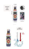 Botella para beber de acero inoxidable de alta calidad, termo, frasco de doble pared, 17oz, botellas de agua al vacío impresas en 3D personalizadas