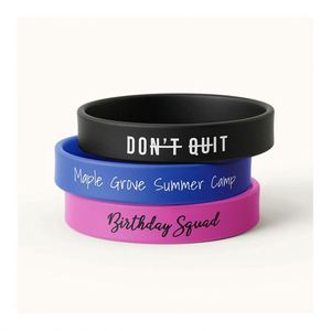 Personalized <b>Silicone</b> <b>Rubber</b> Wristbands Motivation Events Gifts Support Fundraisers Awareness Cause Design - Product Image 1