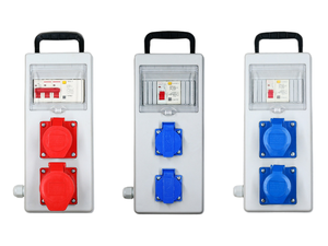 กล่องจ่ายไฟฟ้าอุตสาหกรรมแบบพกพา 16A+16A 220-250V พร้อมเต้ารับคู่แบบมือถือ, กล่องเต้ารับแบบพกพา - Product Image 5