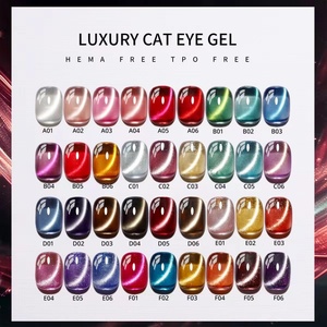 Menghe Tpo Hema Free Diamond Light 36 couleurs Gel <span class=keywords><strong>UV</strong></span> pour ongles effet œil de chat disco magnétique, perles de verre macaron et fruit - Product Image 1