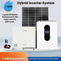 Système solaire hybride 11KW/8.5KW/6.2KW/3.5KW avec batterie de secours MPPT pour l'électricité domestique en Afrique