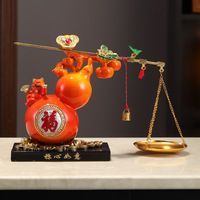 Figurine de gourde sculptée artistique en résine époxy personnalisée, style art populaire, pour la décoration intérieure, accessoires de salon et d'entrée