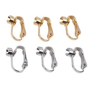 Ear Clip Converter 1.6x10 Mm Gold Plated Copper Jewelry Findings For DIY Earrings Round Design Spring 2025 - Product Image 3