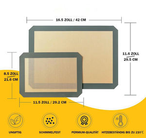 Tapis <span class=keywords><strong>de</strong></span> cuisson en silicone antiadhésif réutilisable pour macarons, <span class=keywords><strong>feuille</strong></span> <span class=keywords><strong>de</strong></span> travail pour étaler la pâte, tapis <span class=keywords><strong>de</strong></span> cuisson pour biscuits, compatible lave-vaisselle et four - Product Image 6