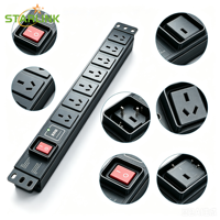 PDU Starlink 19 pouces pour montage en rack, norme Argentine, 6 prises avec interrupteur, indicateur LED, protection contre les surtensions, multiprise