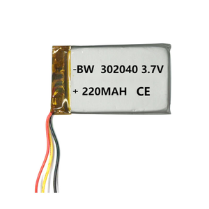 Kustomisasi Bw 302040 3.7v 220mah isi ulang baterai sel Ion polimer Lithium baterai Lipos - Product Image 2