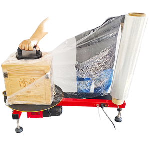 Electric Semi-Automatic Stretch Film <b>Wrapping</b> <b>Machine</b> Cans Packaging for Apparel Textiles Cans Plastic Film Roll - Product Image 4