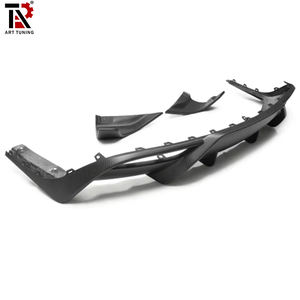 Pour Tesla modèle 3 Highland <span class=keywords><strong>2023</strong></span> + CR Style diffuseur arrière véritable mat sec en Fiber de carbone extérieur séparateur de pare-chocs arrière - Product Image 4