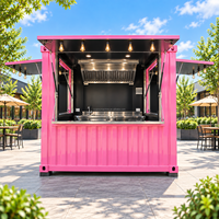Bar à emporter en conteneur de 10 pieds pour restauration rapide, café moderne en conteneur avec espace café, restaurant en conteneur maritime personnalisé