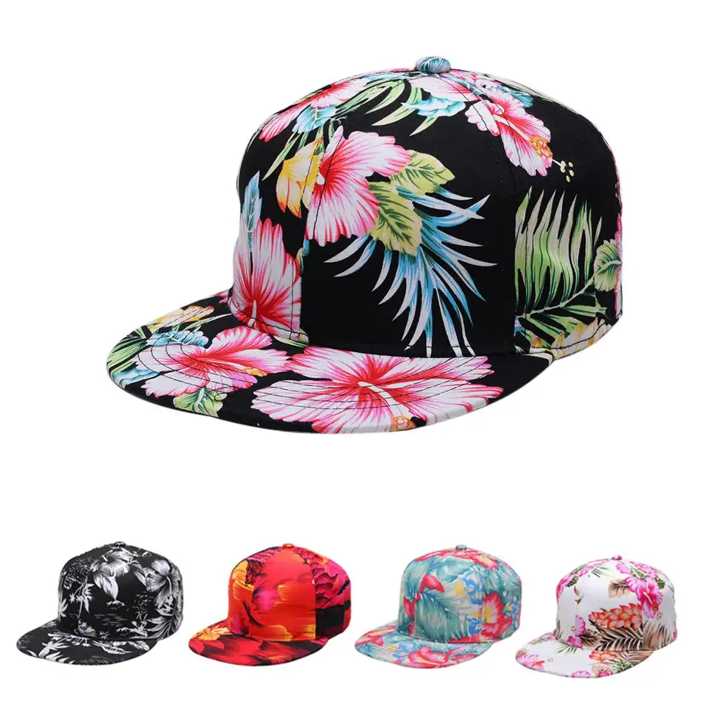 Baseball CapsTie-dyed Womens Flower Printed Casual Hip-hop Hat Adjustable Seasons Outdoor Travel Sunhat for AdultBaseball Cap