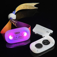 Bracelet lumineux LED RGB haute luminosité Longstargift 2.4G à télécommande pour promotion de marque et expérience de supporter en stade