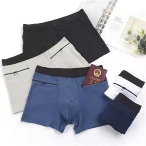 Caleçons de voyage pour hommes à taille haute, double face, zippés, antivol, vente en gros - Product Image 3