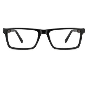 Lunettes <span class=keywords><strong>de</strong></span> <span class=keywords><strong>vue</strong></span> rectangulaires pour hommes, montures <span class=keywords><strong>en</strong></span> acétate tendance, verres polis avec branches <span class=keywords><strong>en</strong></span> <span class=keywords><strong>bois</strong></span>, charnière à ressort réparable - Product Image 2