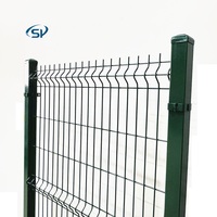 Offre spéciale, panneau de clôture en treillis métallique soudé incurvé 3D moderne, clôture de sécurité en fer PVC de jardin pour maisons et parcs