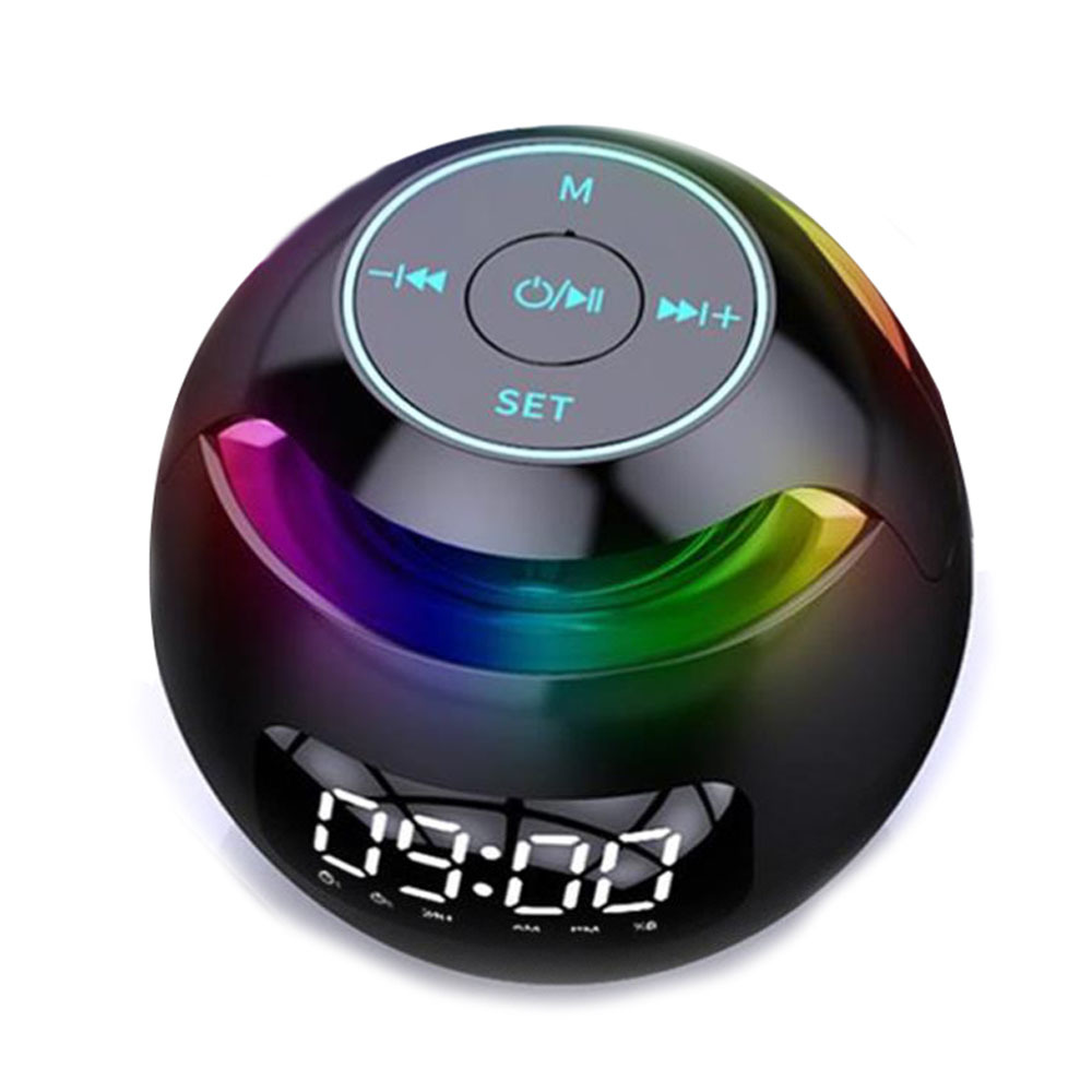 Мини-динамик Bluetooth беспроводной BT звуковая коробка со светодиодным дисплеем будильник Hi-Fi TF карты MP3 воспроизведения музыки колонки