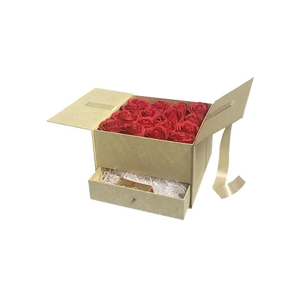 New Arrival <b>Square</b> Flower Gift Box Single Item Double-Open Drawer Flower Box Bridesmaid Birthday Gift Box - Product Image 2