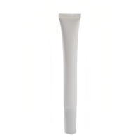 Tube souple en plastique de 15 ml et 20 ml avec applicateur à 5 billes biseautées, tube de crème pour les yeux rotatif, tube cosmétique ovale massant avec bouchon rotatif