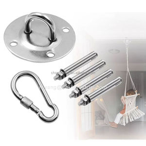 <span class=keywords><strong>Kit</strong></span> de suspension pour balançoire murale ou plafond, crochets <span class=keywords><strong>d</strong></span>'<span class=keywords><strong>ancrage</strong></span>, pièces de ressort pour hamac, acier inoxydable 304, <span class=keywords><strong>kit</strong></span> de suspension pour balançoire de yoga aérien - Product Image 1