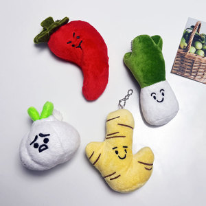 Rau loạt búp bê sang trọng Keychain tỏi và ớt Búp bê mặt dây chuyền 8-12cm Búp bê mặt dây chuyền Keychain - Product Image 2