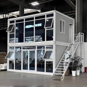 Nhà CONTAINER tối giản biophilic-Tò<span class=keywords><strong>a</strong></span> nhà kính hình học tích hợp tự nhiên với Vườn thẳng đứng - Product Image 5