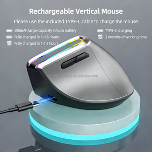 Ratón Inalámbrico Ergonómico Vertical 8D de Modo Dual con Retroiluminación RGB para Computadora, Portátil, Tableta y PC - Product Image 4