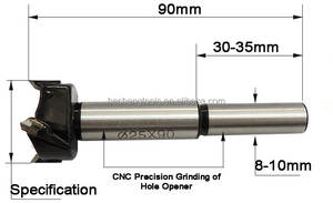 Charnière <span class=keywords><strong>de</strong></span> <span class=keywords><strong>centrage</strong></span> pour le travail du bois HSS, 5 pièces, forets Forstner pour le perçage du bois - Product Image 3