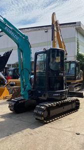 Mini-excavatrice Kobelco SK55 d'occasion de 5 tonnes, machine à chenilles hydrauliques d'occasion avec noyau de moteur de pompe à engrenages de composants PLC Kawasaki - Product Image 2