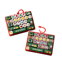 Clavier mécanique de Noël à 26 touches, jouet sensoriel anti-stress mignon en forme de dessin animé, cadeau sensoriel, touches de clavier