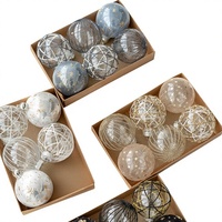 Nouvelles boules de Noël décoratives de luxe, faites à la main, de haute qualité, transparentes, premium, 8 cm, grandes