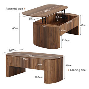 Wooden <b>Coffee</b> <b>Table</b> with Hidden Drawers Durable and Waterproof Minimalist Design for Living Room and Home Office - Product Image 5