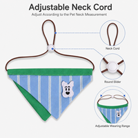 Bandana réglable pour chats et petits chiens, motifs à carreaux et rayures, vente en gros