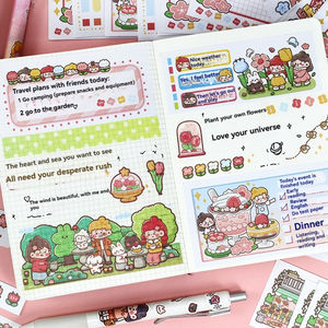 Novedades Venta final Muzili Hand Account Starter Set Kawai Color Cute Gift Journaling Stickers Set para <span class=keywords><strong>adolescentes</strong></span> - Product Image 3