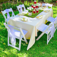 Chaise pliante d'extérieur en résine blanche pour événements, mariages, Wimbledon et jardins – Vente en gros pour marchés en ligne chinois