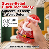 En stock : Nouveau jouet anti-stress en maltose Père Noël à récupération lente, ensemble cadeau de Noël