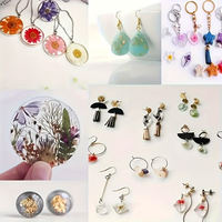 Kit de moules en silicone pour résine époxy, 284/384 pièces, réutilisables, antiadhésifs, pour bijoux, boucles d'oreilles, pendentifs, colliers