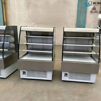 Réfrigérateur Vitrine Multidecks en Acier Inoxydable Personnalisable pour Supermarché, Refroidisseur d'Air Ouvert, Armoire Réfrigérée pour Boissons et Produits Laitiers