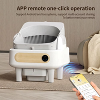 Kotak Pasir Kucing Otomatis KAI LAN Self Cleaning dengan Kontrol WiFi APP Pintar, Sensor Inframerah, Keamanan, Terbuka di Atas, Bahan ABS, Kapasitas 75L